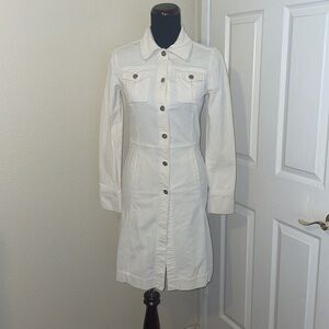🔥Vintage Rubbish White Corduroy Trench Long Jacket Size XS-S